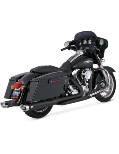 VANCE & HINES DRESSER DUALS, BLACK FOR HD TOURING & TRIKE 09 16