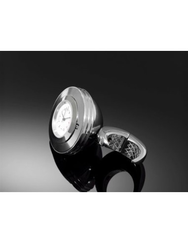 HANDLEBAR WATCH 'SPACE' FOR 25MM AND 32MM, BLACK WHITE FACE