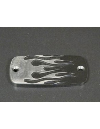 MASTERCYLINDER COVER, BILLET ALUMINIUM WITH FLAME DESING FOR SUZUKI